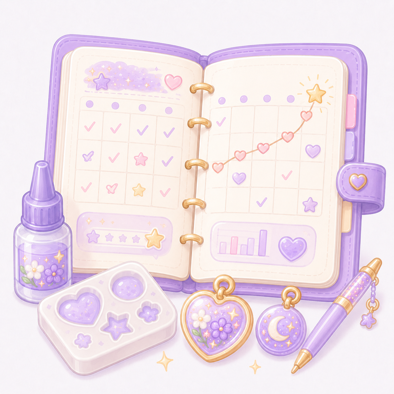 30-Day UV Resin Practice Planner