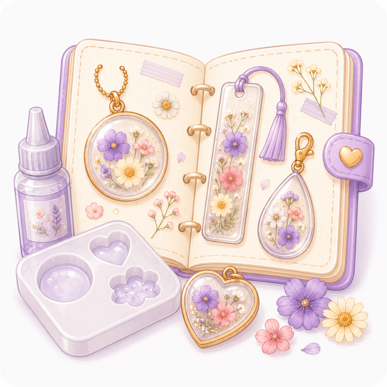 Pressed Flower Resin Projects